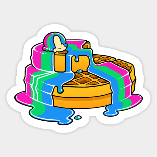 Poly Polysexual Pride Waffles LGBT Sticker